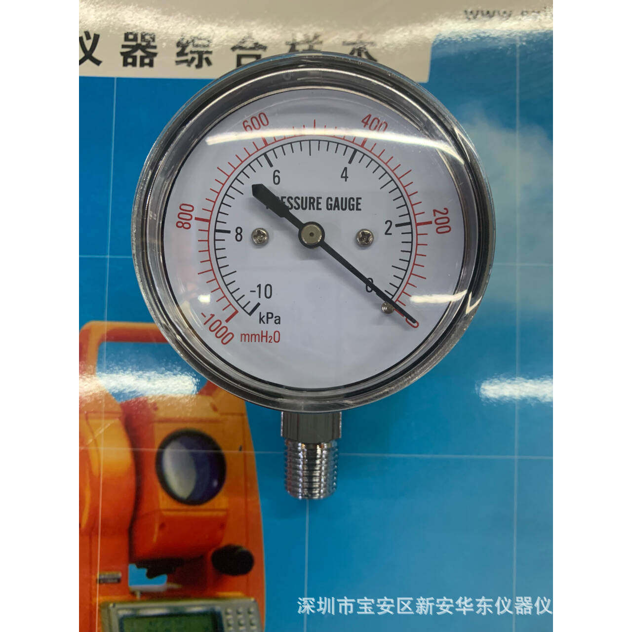 膜盒压力表真空压力表YE60螺纹1/4表盘60MM-5-0KPA-10-0KPA