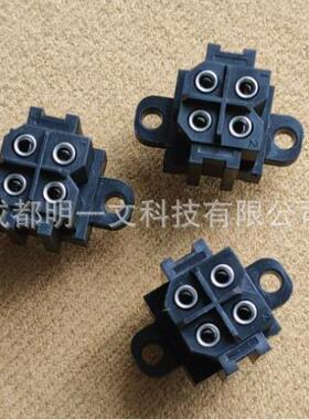 TE泰科207496-7针座4P2行7.5A间距5mm全新通孔焊接不防水