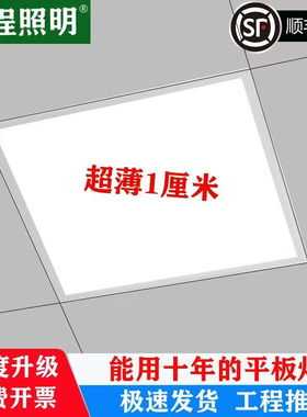 600x600LED超薄集成吊顶平板灯60x60led面板灯石膏板矿棉板铝扣板