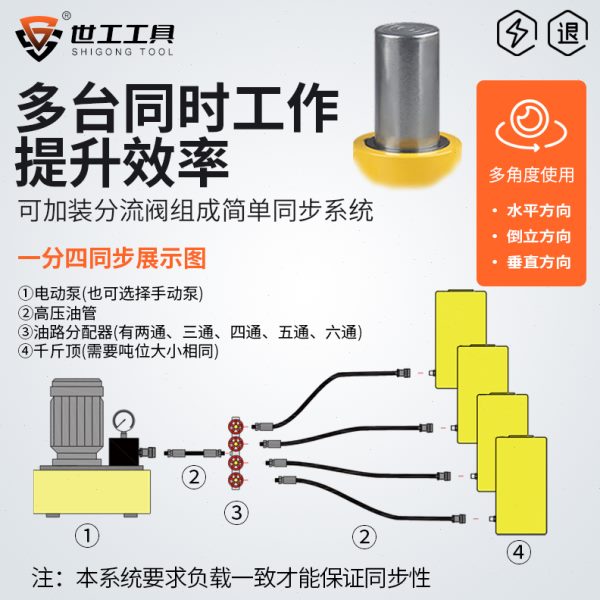 分离式液压千斤顶5T10T20T30T50T100T吨分体式加长型短型超薄油缸
