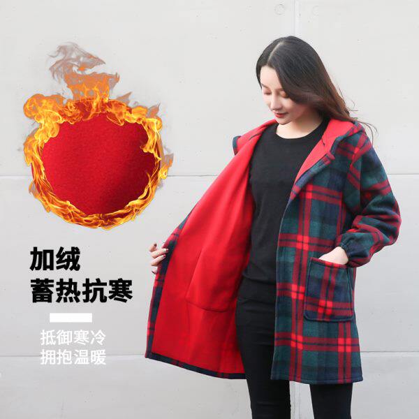 冬天罩衣加绒成人工作服家用厨房长袖围裙男女加厚大褂可外穿外套