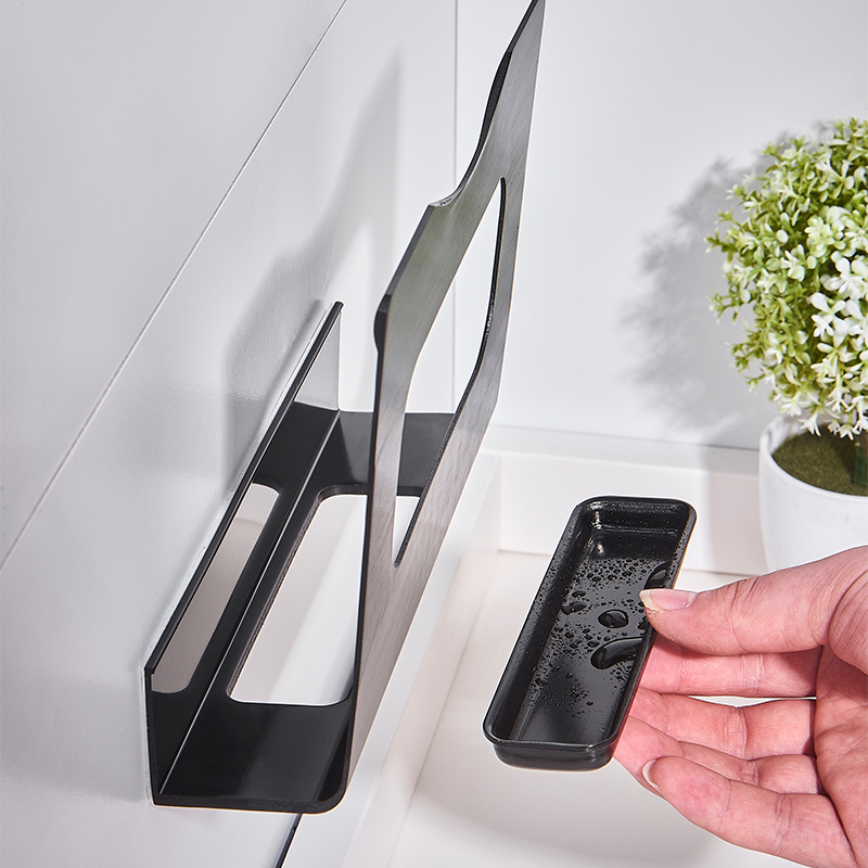 免打孔锅盖架菜板架碗碟架收纳用品厨房置物架太空铝壁挂式筷子笼