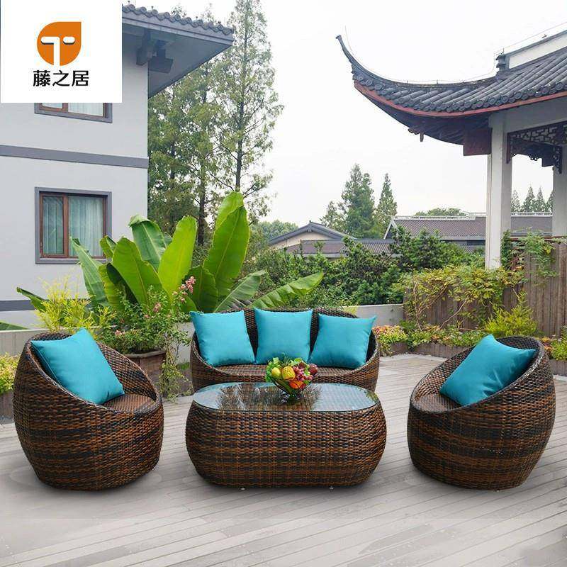 户外家具室外沙发阳台藤椅小茶几组合庭院花园简约防水防晒藤沙发,鲜花速递/花卉仿真/绿植园艺,割草机/草坪机,淘宝优惠券,粉丝福利购,淘宝优惠卷