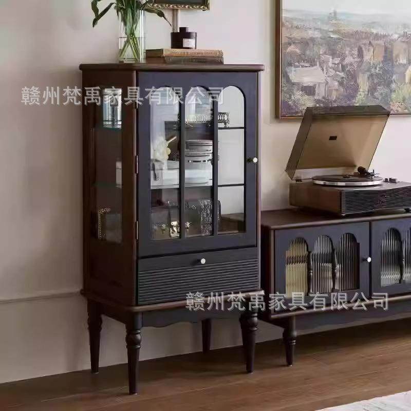 法式复古实木客厅沙发电视柜旁边柜玻璃门展示柜收纳储物柜,农机/农具/农膜,其它农用工具,淘宝优惠券,粉丝福利购,淘宝优惠卷