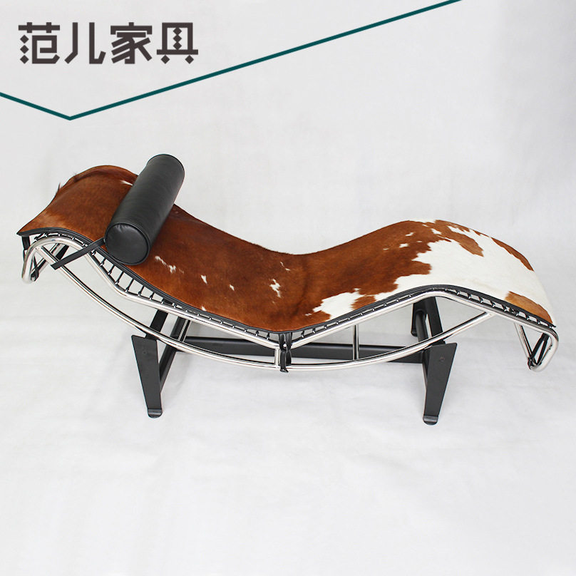 北欧式真皮休闲沙发躺椅皮艺沙发懒人躺椅休闲沙发家用奶牛沙发床