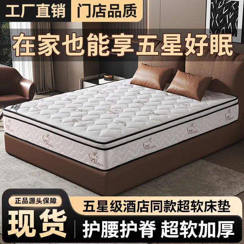 弹簧床垫软硬两用席梦思20cm经济型家用乳胶椰棕床垫租房酒店专用