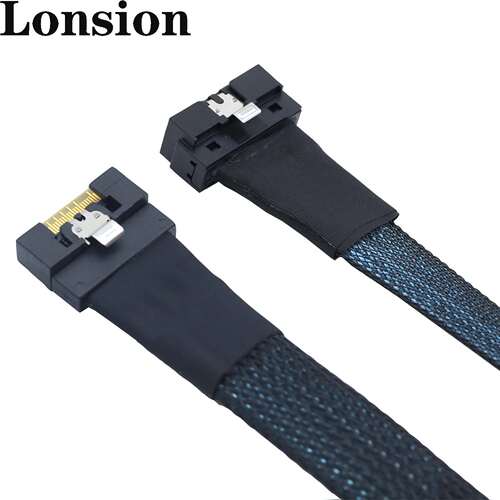 PCIE SlimSAS LP Low profile SFF-8654 8I转防斜插8654 8X连接线