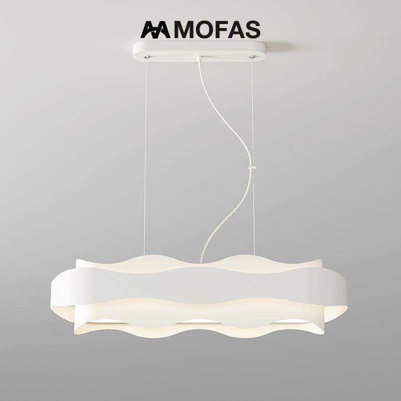 MOFAS北欧现代简约创意奶油温馨浪漫餐厅吧台书房卧室客厅长吊灯