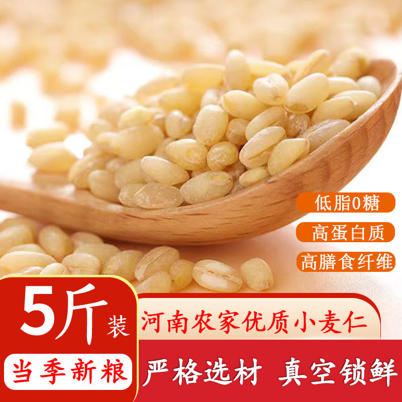 河南农家脱皮小麦仁去皮小麦粒2026新鲜麦仁米带胚芽麦仁煮粥磨面