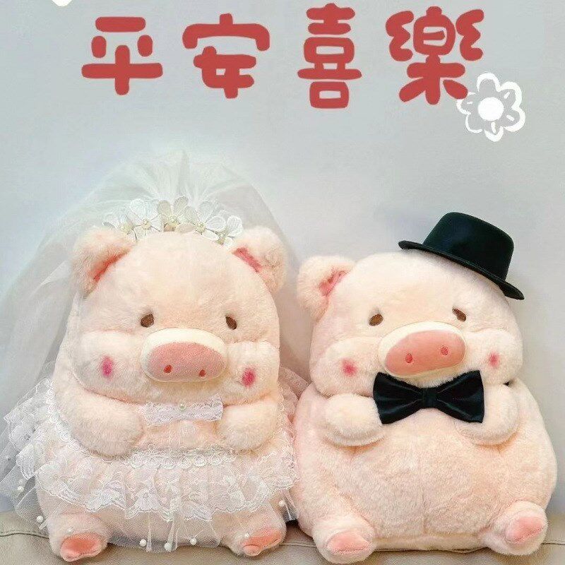速发压床猪娃婚一对婚房布置式偶陪嫁可爱中玩结娃送新娘