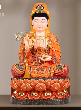 速发香樟木雕观音菩萨供奉像观用观音佛萨供奉南海家世音菩像神像