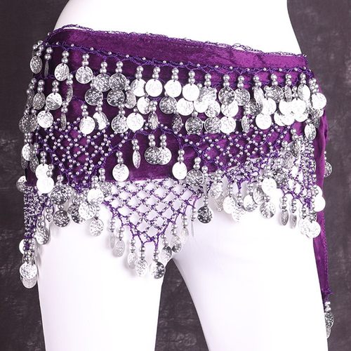 速发肚巾舞腰链初学者新款金属亮片臀皮链响亮成人腰舞百搭厚重