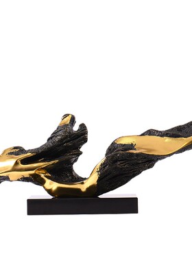 现代轻奢抽象雕塑售楼处创意样板间酒店艺术软装饰品大堂装置摆件