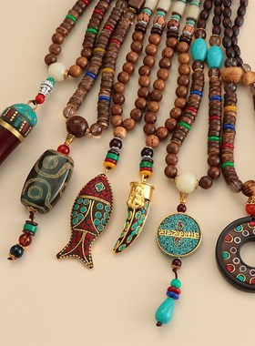 ppie Style Ethnic Long Pendant Men Women Lucky Jewelry Gifts