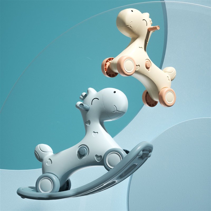 摇摇马儿童婴儿宝宝周岁礼物家用多功能溜溜车二合一小孩滑行摇车