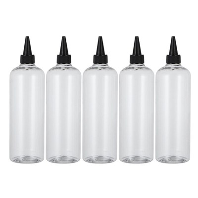 5 Pieces 500ml Plastic Squeeze Squirt Bottles Condiment Bot