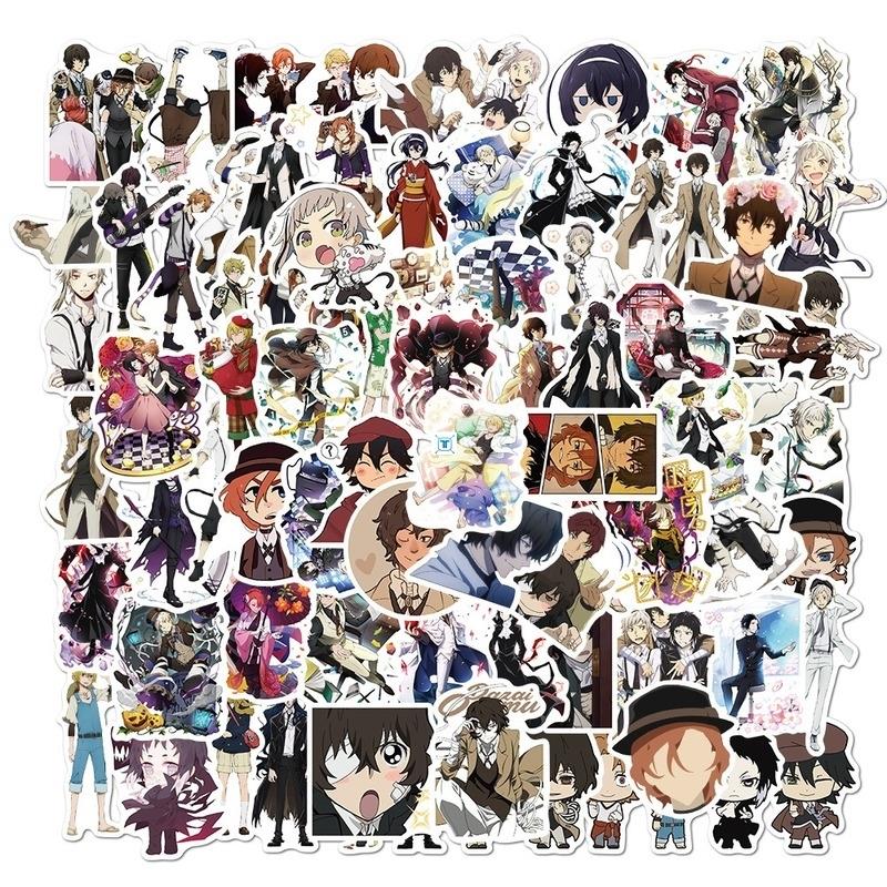 10/100pcs Bungo Stray Dogs Stickers Anime Sticker PVC