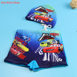 Baby Boy Swimwear Pants Cap Set Kid Swimsuit Summer Shorts C