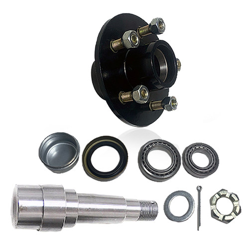 摩托艇推车配件车轴承半轴5*114.3五孔轮毂 船艇推车配件车轴总成