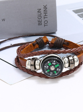 【小文精选青春派】欧美编织情侣手錬可调节美式街头风格潮酷