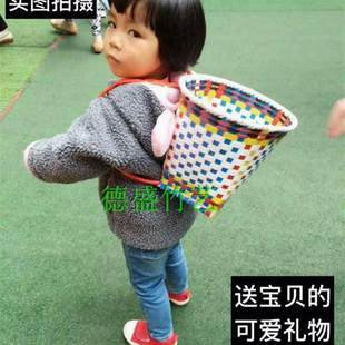 小背篓游戏小背篼舞蹈道具儿童礼物背筐幼儿园背箩特色包邮