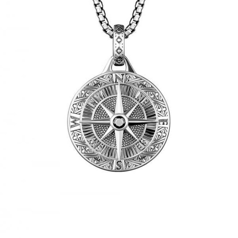Quality Fashionable Necklace Pendant Pirate Ship Compass Per