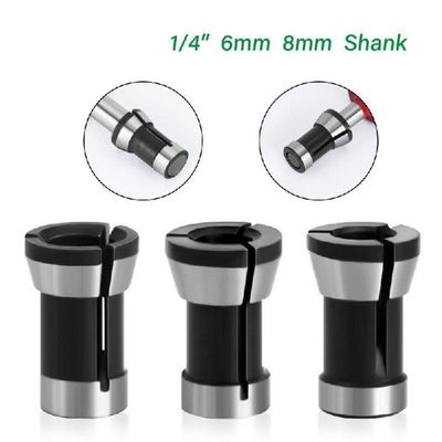 3PCS High Precision Adapter Collet 8mm 6.35mm 6mm Collets