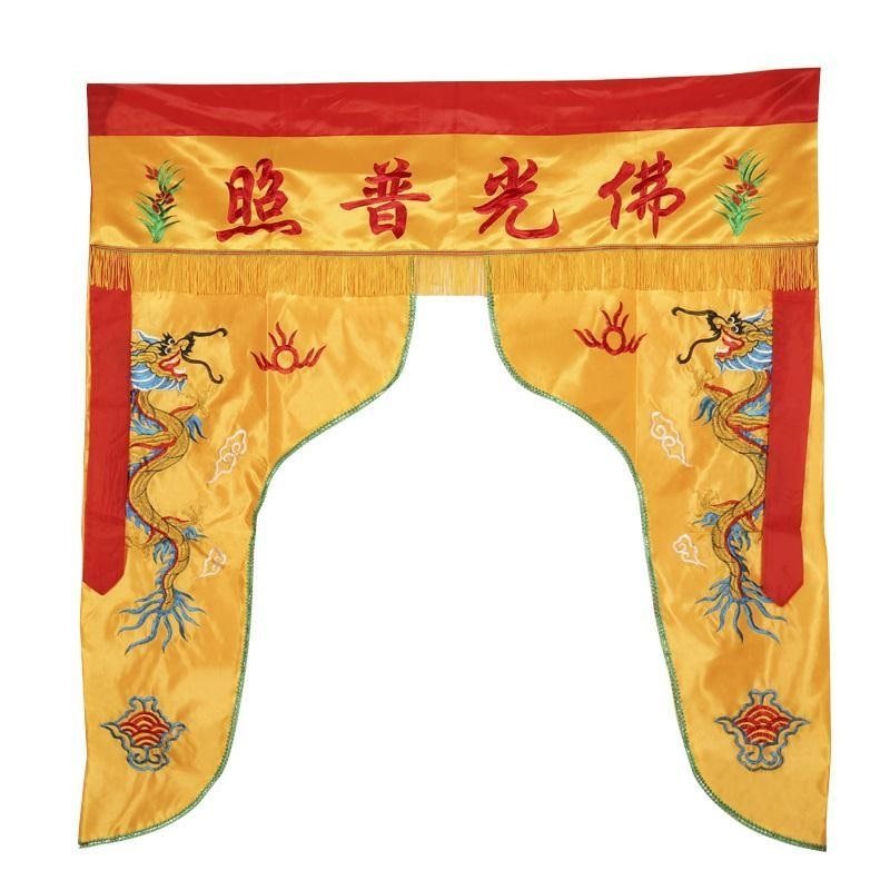 龙门佛帐佛门帘帐佛幔帘布佛龛挡佛帘 遮挡1-4米佛门装饰有求必应