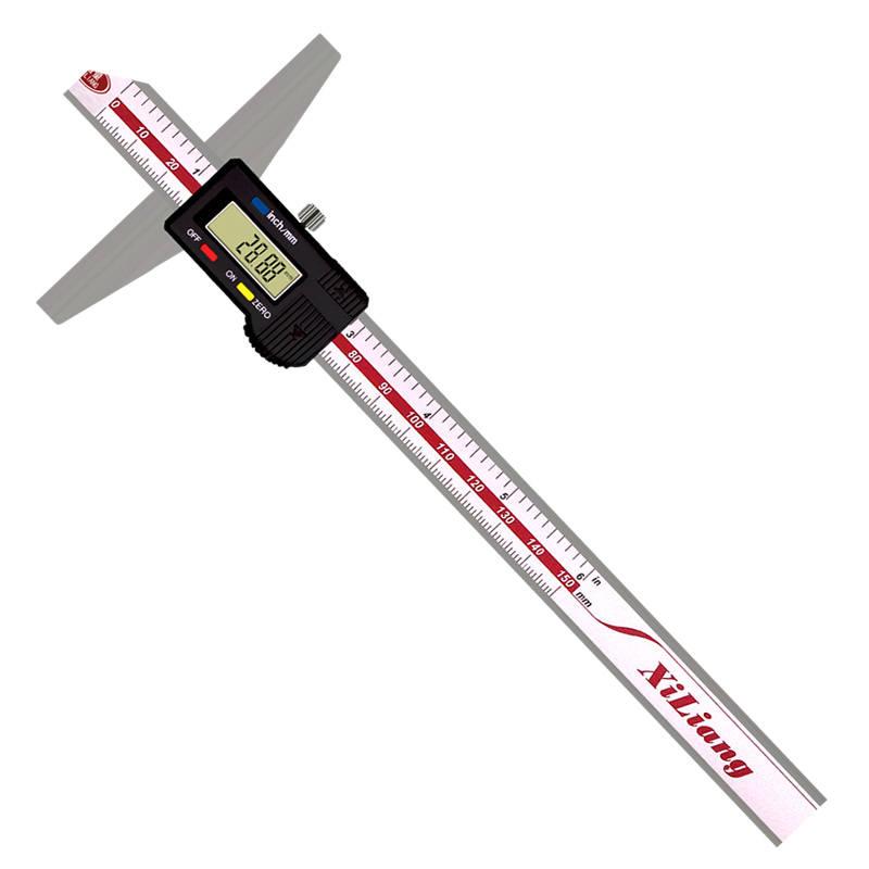 数显深度游标卡尺电子深度尺高精度0-150mm0-200高度测量卡尺