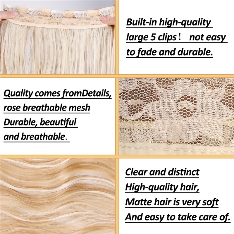 AZQUEEN  Synthetic  5 Clips Long Straight Clip In Hair Exten