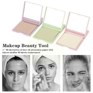80 Sheets Face Oil Blotting Paper Rose Face Wipes Case Clean