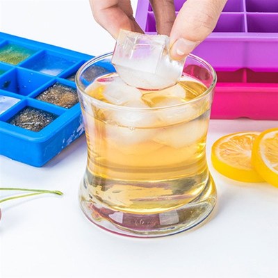 新品15 Grids Silicone Ice Lattice DIY Ice Mold Square Fruit