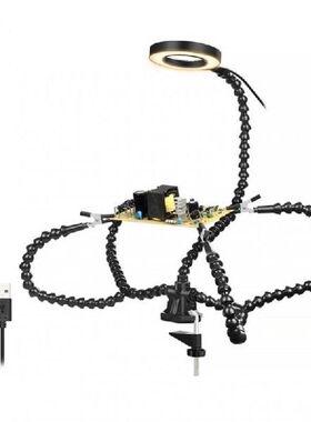 PCB Soldering Holder 3X Magnifier Desk Clip Bench Vise