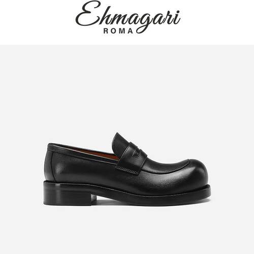 EHMAGARI圆头厚底乐福鞋