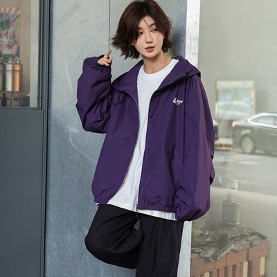 ASOL冲锋衣女款2024夏季新款薄款户外防晒三合一登山服外套男款