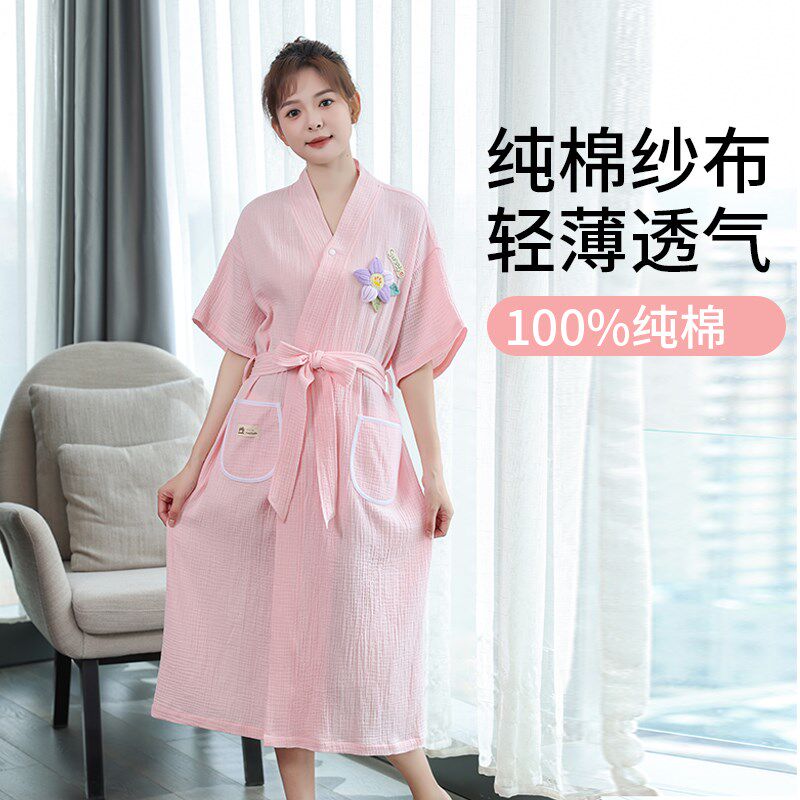 成人女款夏季纯棉纱布浴巾2025新款全棉游泳速干浴袍可穿式裹全身