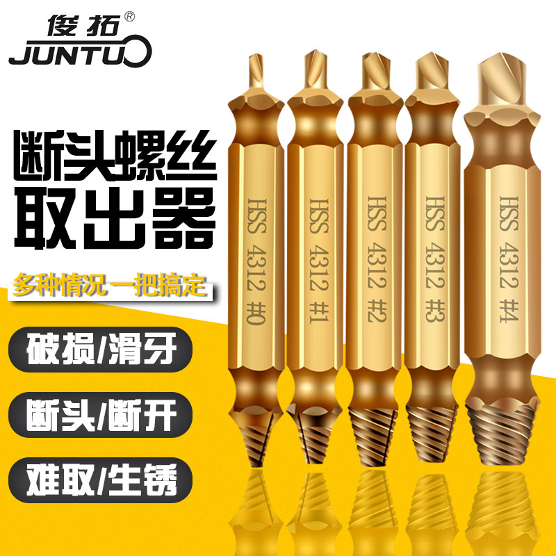 断头螺丝取出器万能取短头螺丝工具取丝器反滑丝牙断丝取出器拆除