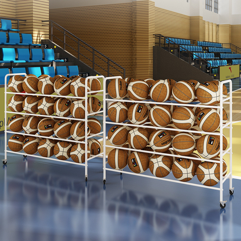 篮球收纳架幼儿园家用多层落地式移动球类收纳筐车展示摆放收纳架