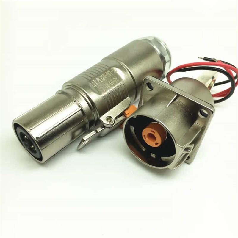 新能源汽车金属外壳板对线 LPL0A0-500A推拉式高压线束防水连接器