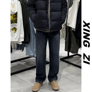 美式复古牛仔裤男款加绒直筒宽松潮流百搭冬季高品质保暖休闲长裤