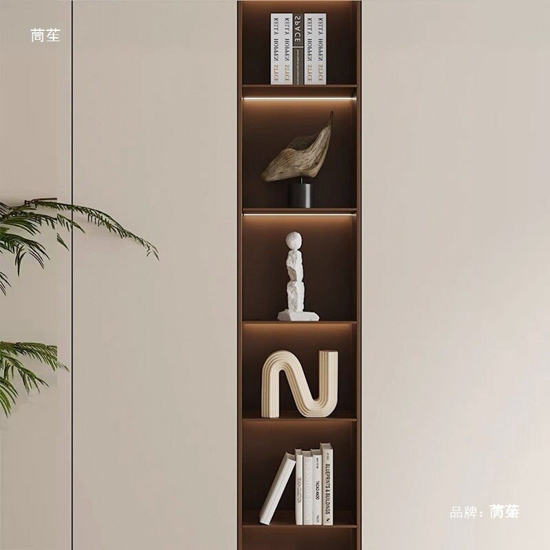 现代轻奢样板间售楼处书柜书架装饰画花器花艺摆件组合客厅展示架