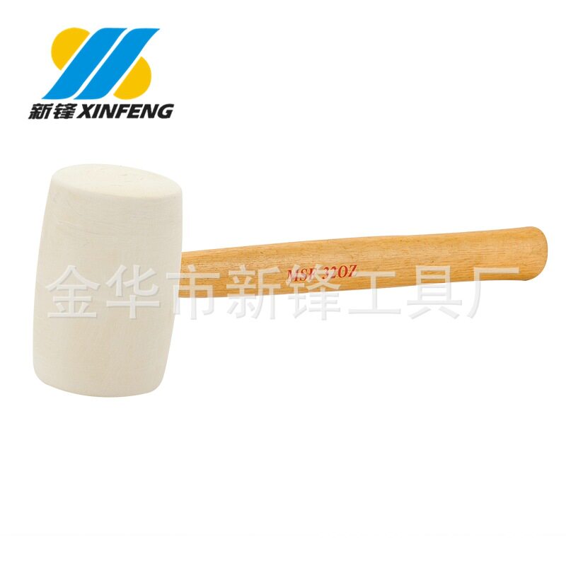 8-32oz白色橡胶木柄修理锤