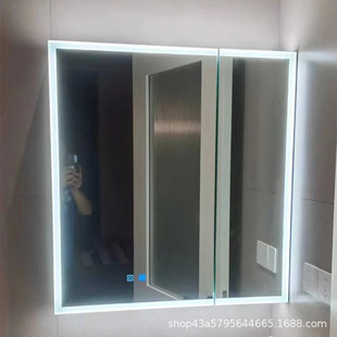 酒店镜柜门圆形智能镜超高清银镜前光发光化妆镜壁挂式LED浴室镜