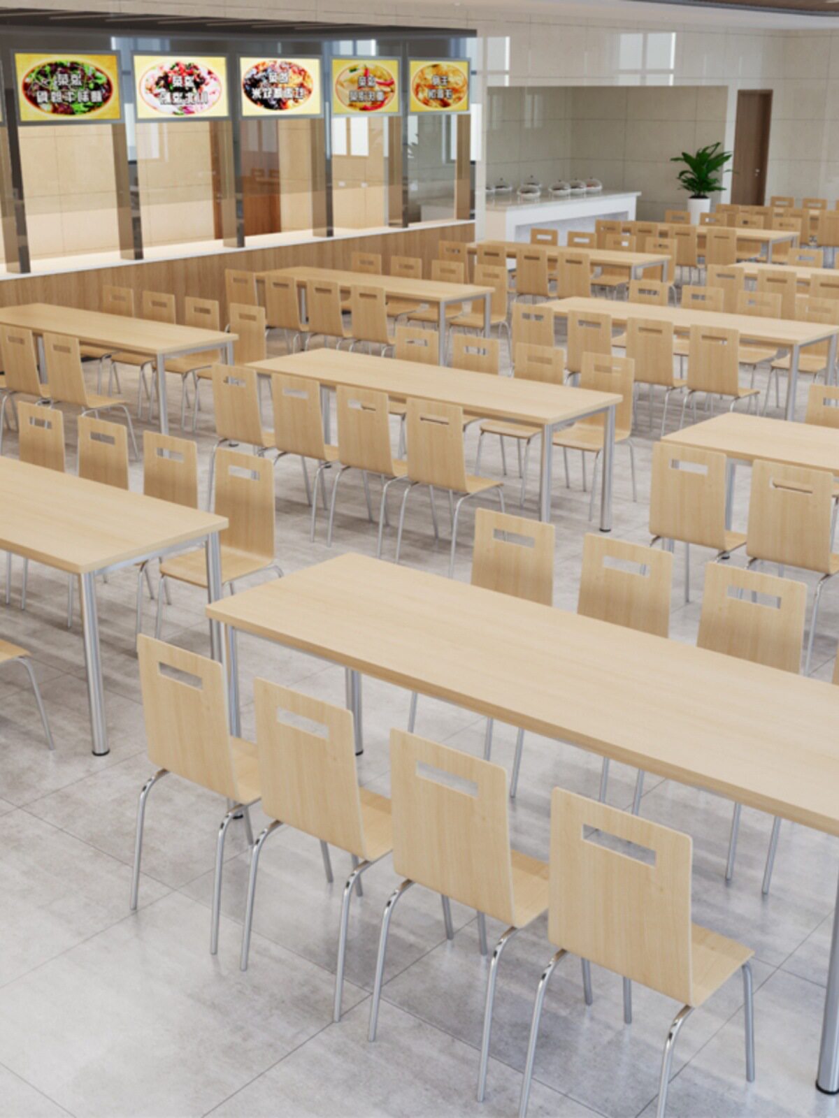 不锈钢食堂餐桌椅4人工厂桌子学校职工员工餐厅桌椅学生食堂餐桌