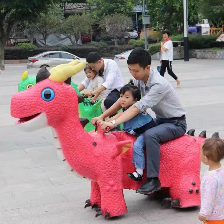 恐龙电动车 儿童骑行发光车 广场乐园计数骑行游乐设备 设计车辆