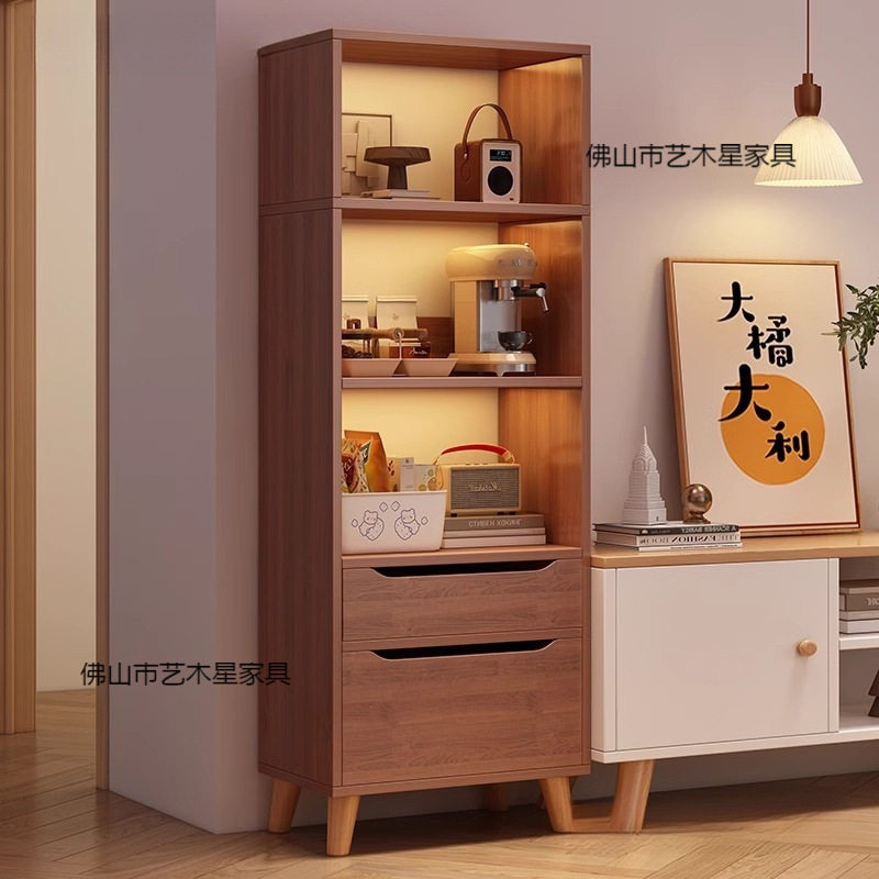 书柜现代简约立柜家用书架落地置物架客厅储物柜小窄柜防尘陈列柜