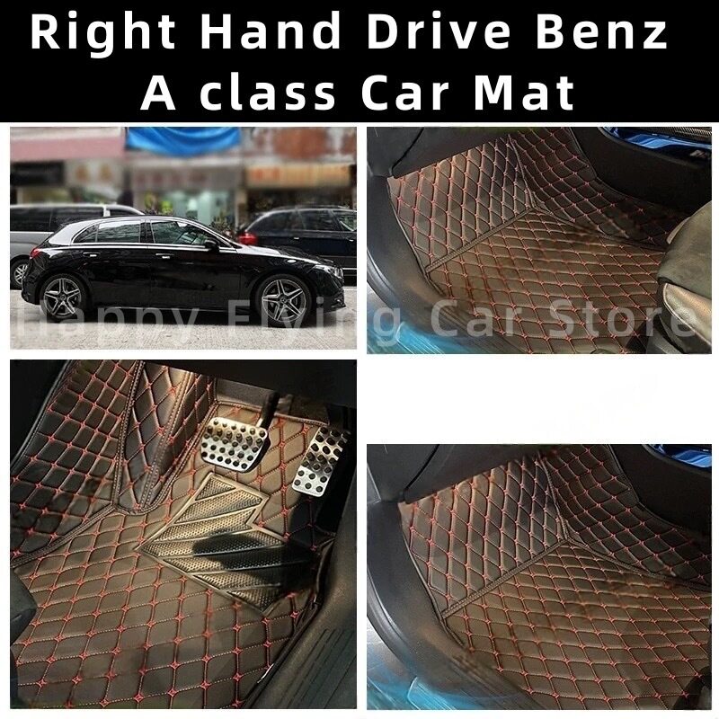 适用于右舵港版BENZ A级W177 W176 W169汽车脚垫地毯地垫floormat