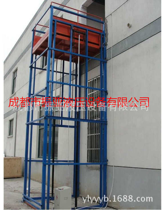 宜宾垂直液压固定式升降提升机全电动货梯导轨式轨道升降平台