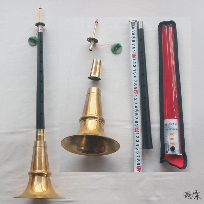 降a调唢呐专业演奏级黑檀木乌木九孔锁呐 A调花鼓剧祁剧吹奏乐器