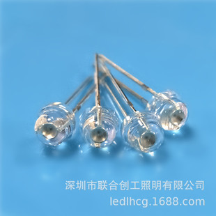 625nm草帽蓝光绿光黄光灯珠 灯珠620 f5高亮草帽白发红光 led